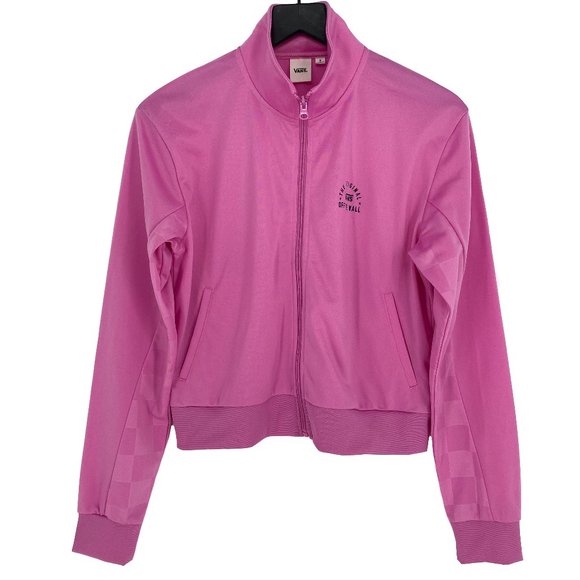 VANS OFF THE WALL Checkerboard Cropped Track Jacket - Picture 1 of 14